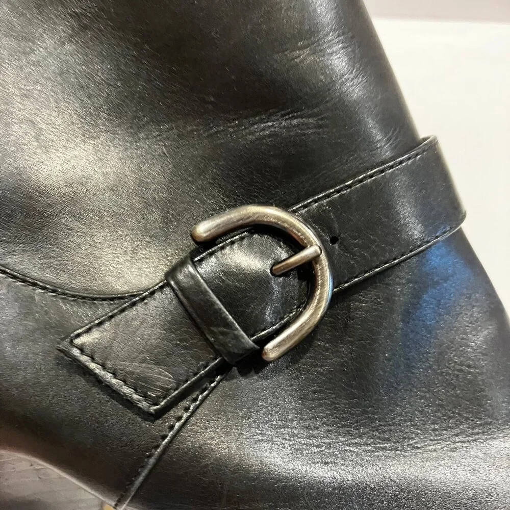 Gorgeous Max Studio RALLY Boots Genuine Fine Black Leather Ankle Boots Size 9